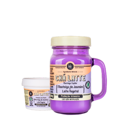 LOLA - Latte Tea Jasmine Kit Repair Very Damaged Hair - Paste Shampoo & Hair Butter (Reusable glass mug)