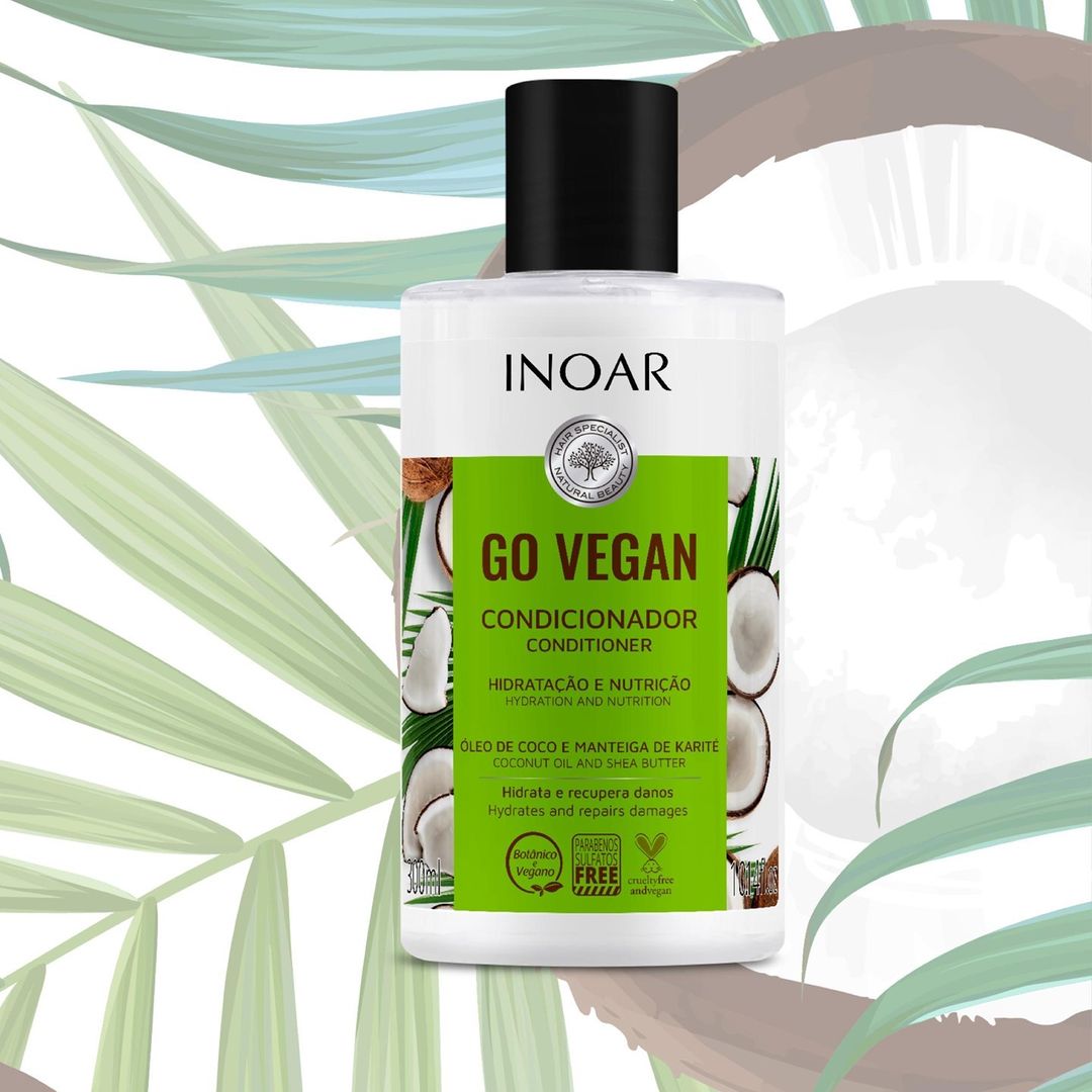 INOAR Go Vegan Hydration And Nutrition Kit - Shampoo, Conditioner and Mask