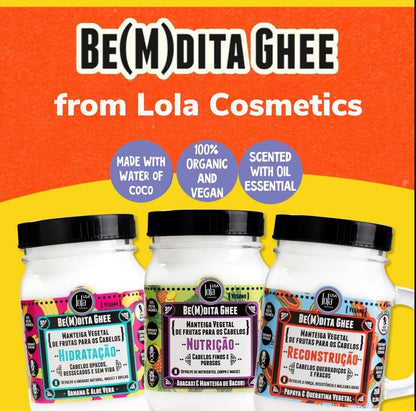 LOLA - Blessed Ghee Hair Mask Kit 3 x 350g - Reusable glass - (Capillary Schedule Kit Hydration, Nutrition & Reconstruction)