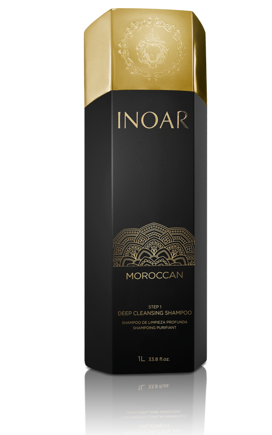 Inoar PROFESSIONAL - Moroccan Keratin Smoothing Treatment Step 1 Deep Cleansing Shampoo 33.8oz/1L