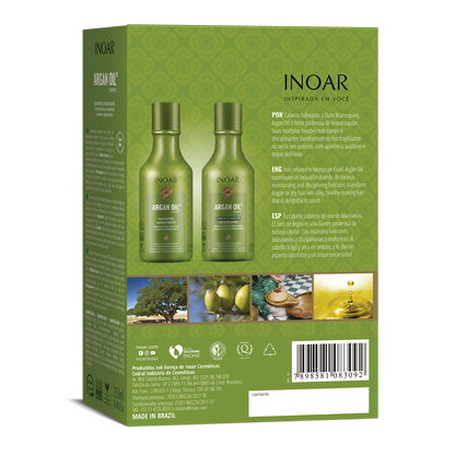 Inoar Argan Oil Shampoo + Conditioner Kit (8.4oz/250ml x 2)