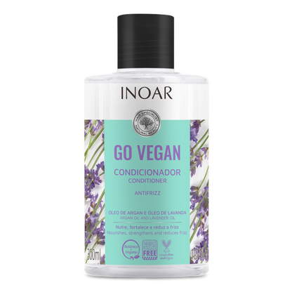 Inoar Go Vegan Anti frizz Conditioner, Argan and Lavender Oil