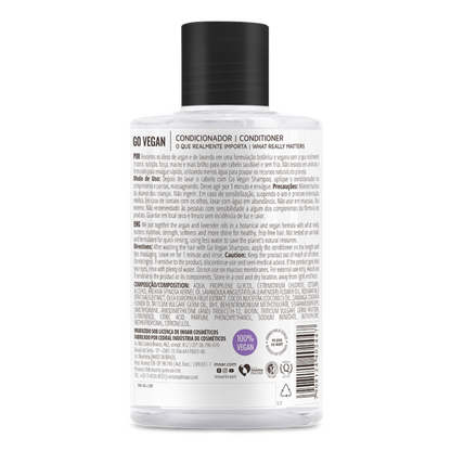 Inoar Go Vegan Anti frizz Conditioner, Argan and Lavender Oil, Directions