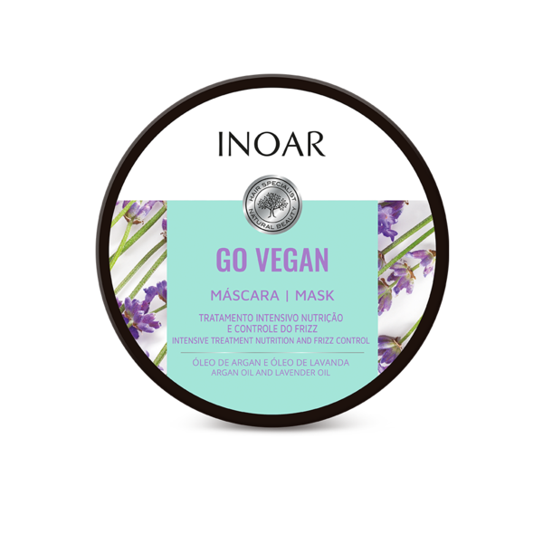 Inoar Go Vegan Anti frizz Conditioner, Argan and Lavender Oil, top