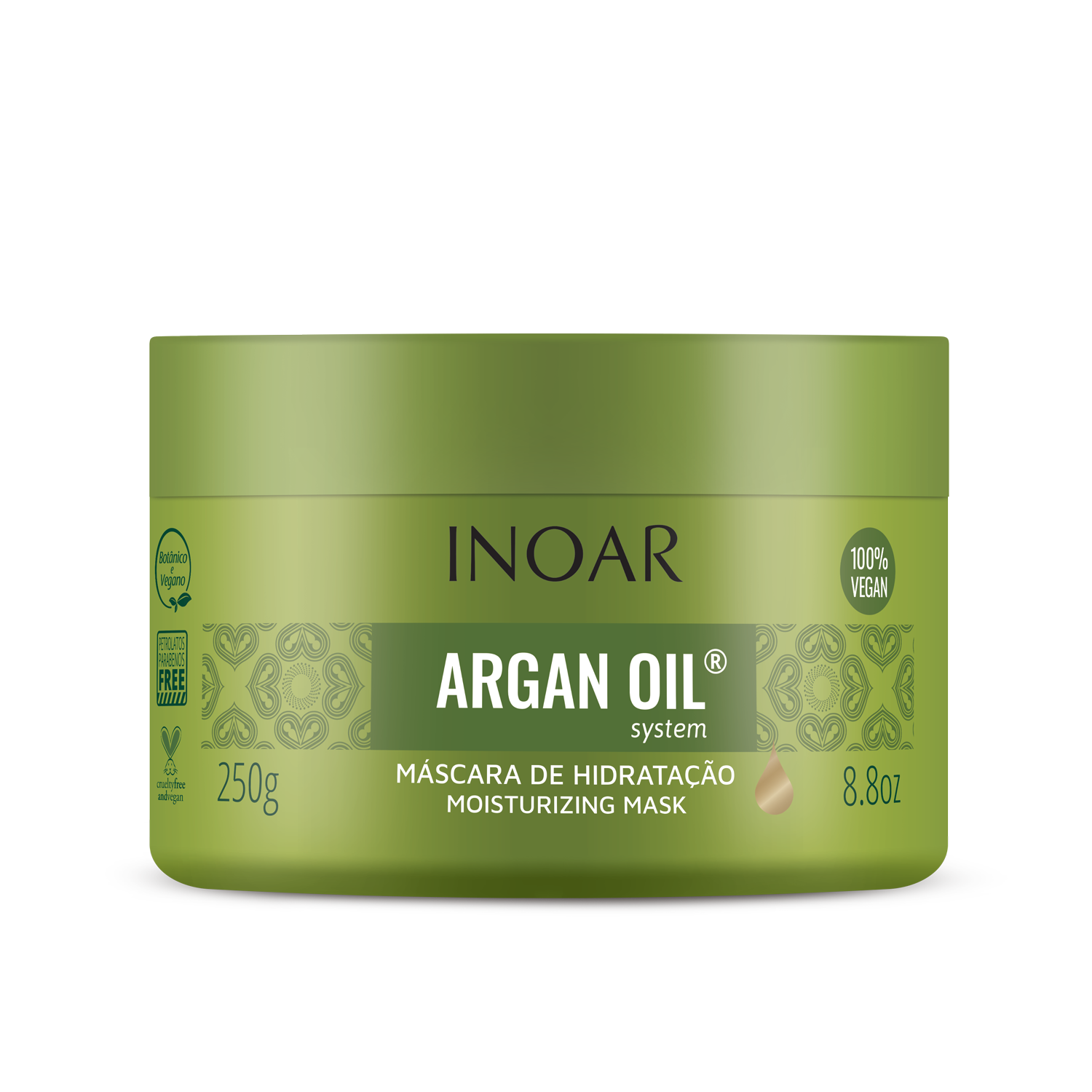 Inoar Argan Oil Hair Mask - Deep Conditioning And Moisturizing Essential Oil Hair Mask 8.8oz/250g