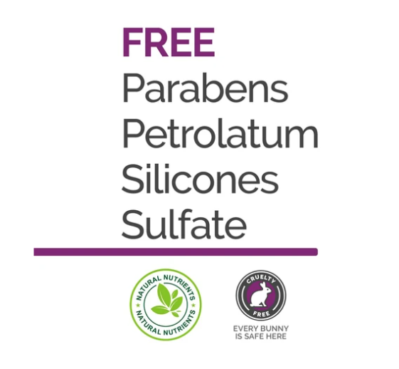 Free Parabenos, petrolatum, Silicones and Sulfatos, Natural Ingredients, Cruelty free